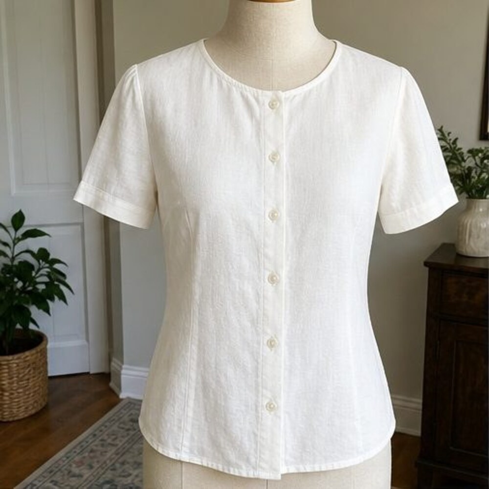 White Ruffle Blouse